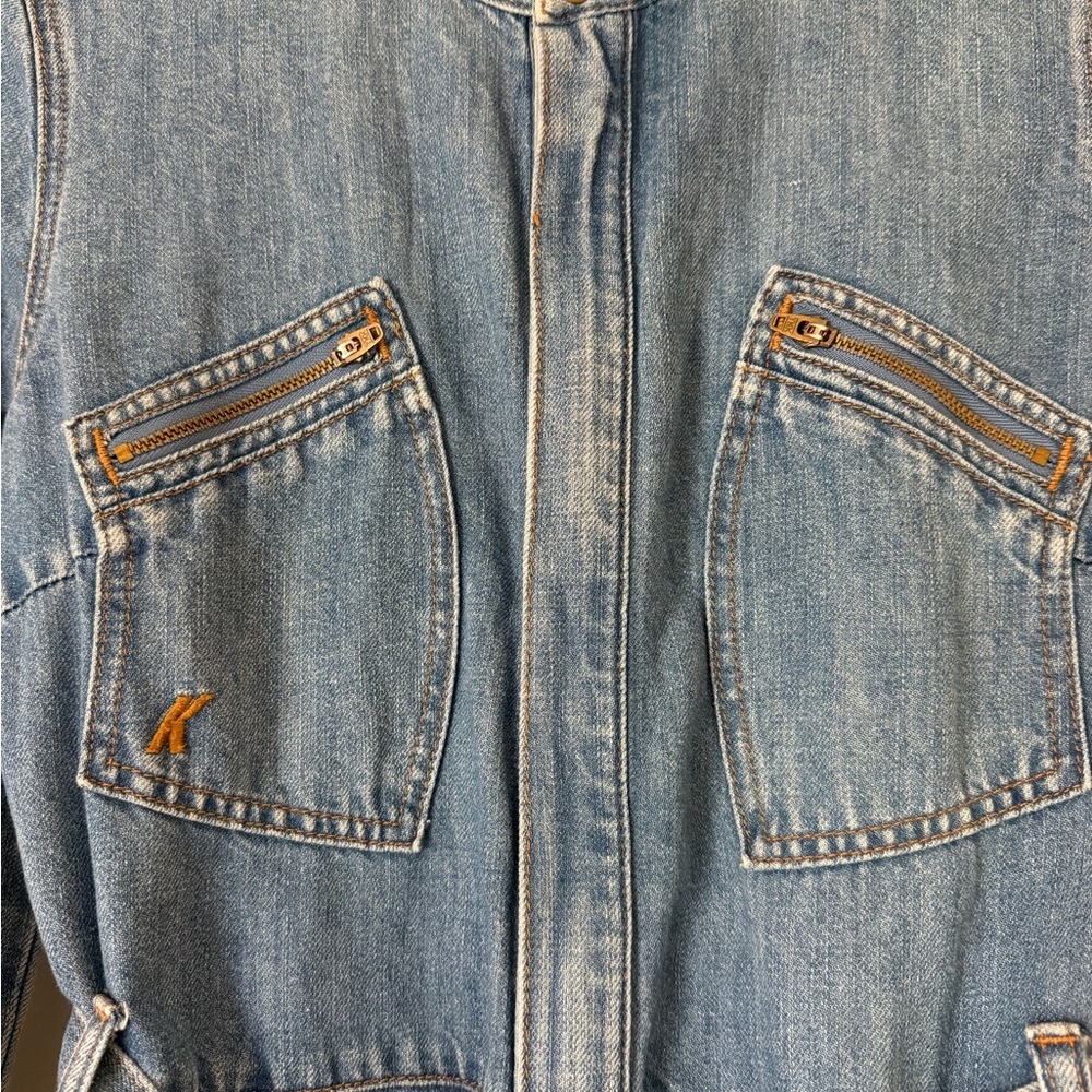 Madewell x DaniK Denim Zip Front Belted Dress size 10 - Picture 5 of 6